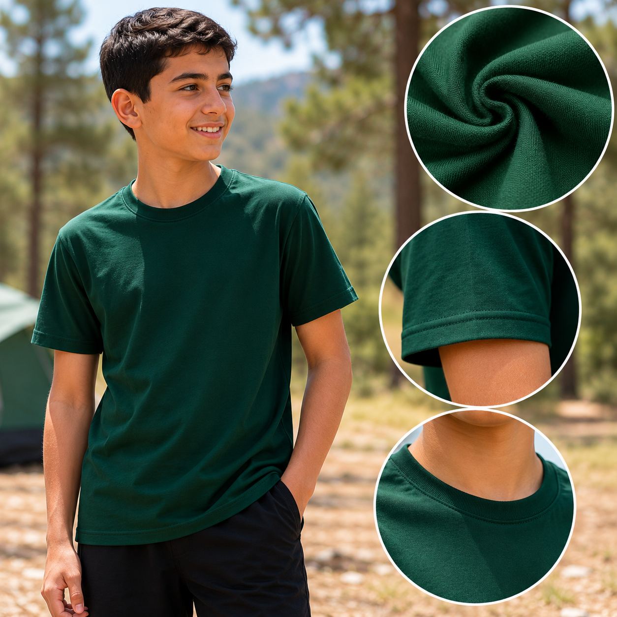 T-Shirt 100% Cotton Simple قابل للطباعة