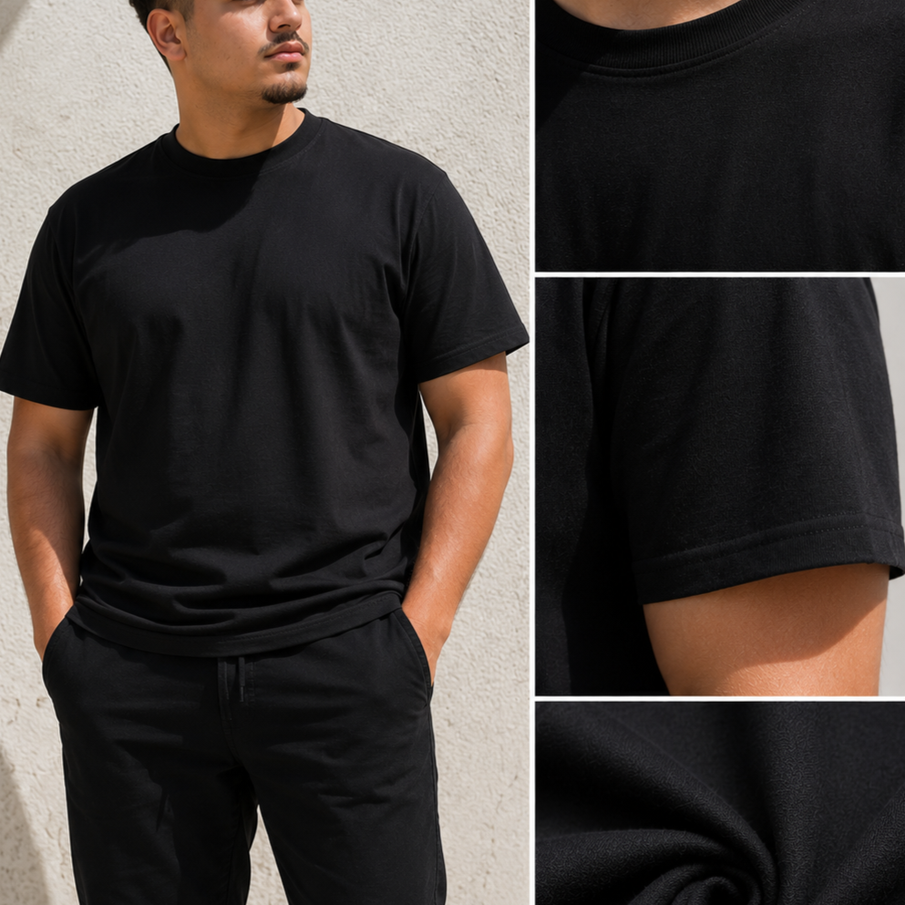 T-Shirt 100% Cotton Simple قابل للطباعة