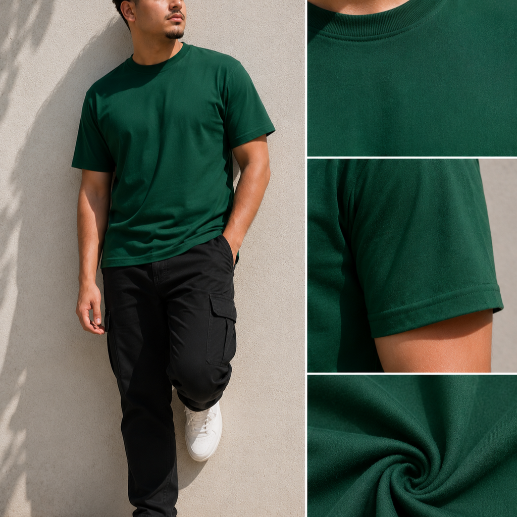 T-Shirt 100% Cotton Simple قابل للطباعة